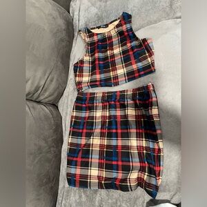 Plain Crop Top and Skirt ❤️